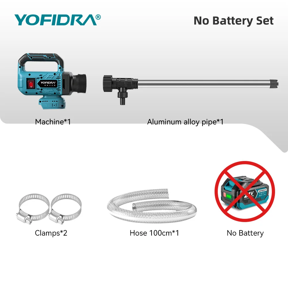 

YOFIDRA Аккумуляторный бесщеточный насос 3000 Вт