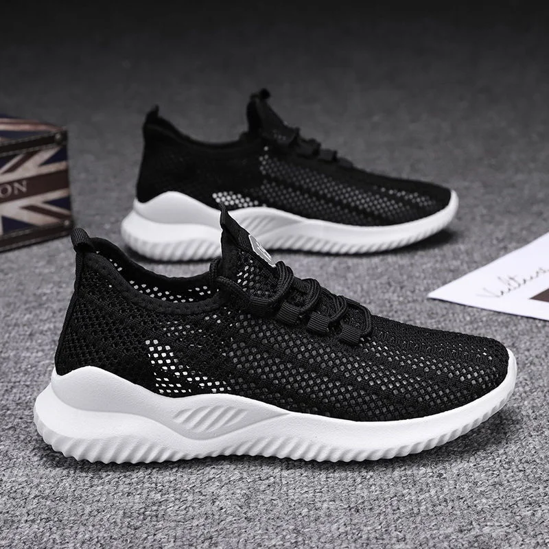 

Mesh sport Shoes men Men's Summer Breathable Thin Deodorant Lightweight Sports Men's Small White Casual Running Mesh Hollow Out