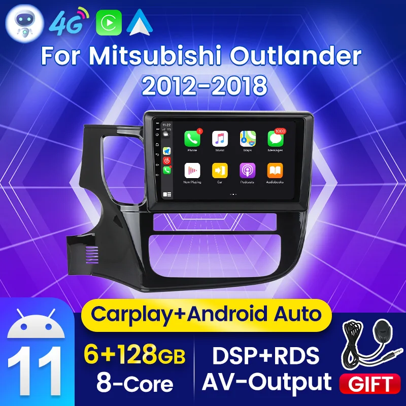

DSP Car Radio for Mitsubishi Outlander 3 GF0W GG0W 2012 - 2018 Multimedia Video Player Navigation GPS Intelligent System Audio