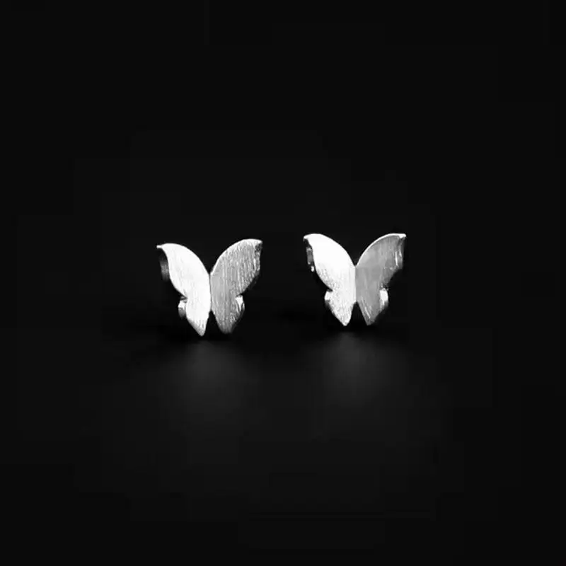 

Butterfly Temperament Wild Simple and Small Earrings S925 Silver Needle Japanese and Korean Small Fresh Earrings Wholesale Sale