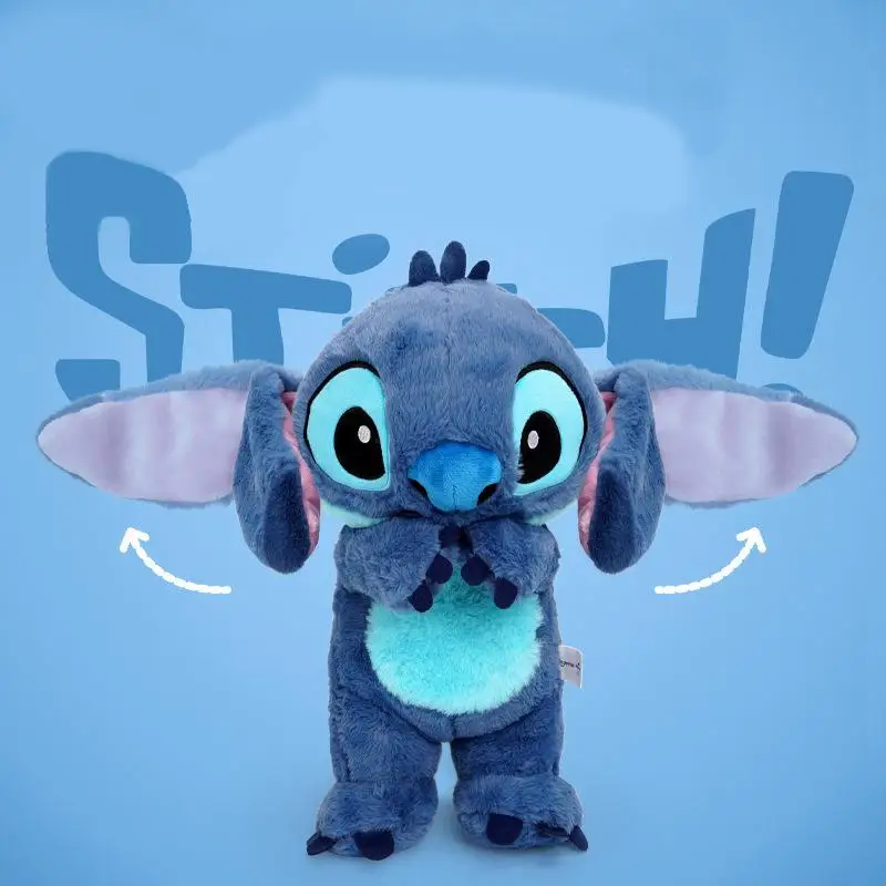 

Disney Stitch Plush Toys 33cm Ears Movable Plushie Kawaii Anime Doll Stuffed Animals Soft Room Decoration Gift for Children Girl