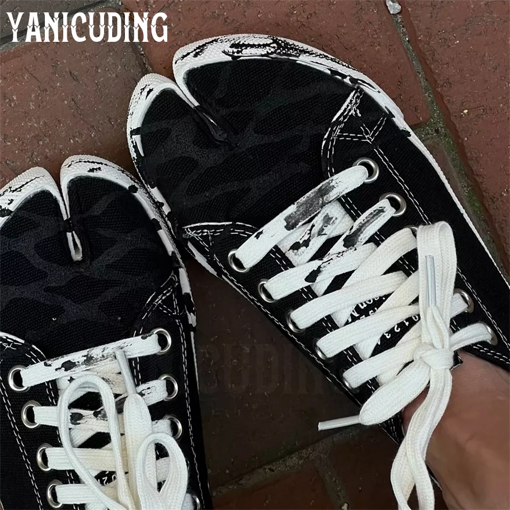 Черные кроссовки таби с маслом новинка дизайнерские модный стиль удобная