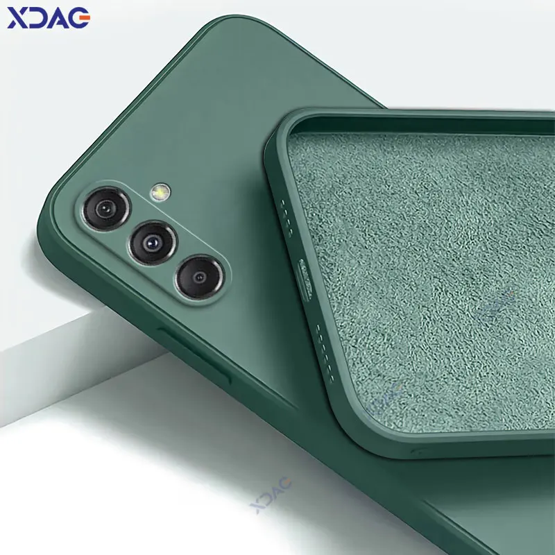 Оригинальный квадратный жидкий силиконовый чехол для телефона Samsung Galaxy M35 5G SamsungM35