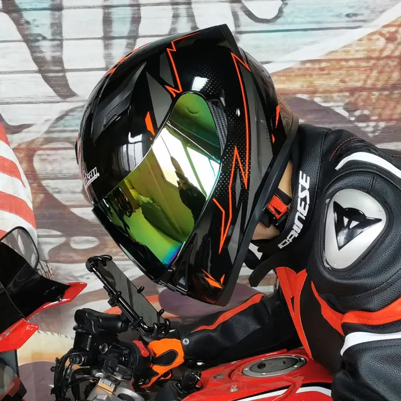 Мотоциклетный шлем JIEKAI полностью закрытый для мужчин гоночный мотоциклетный в