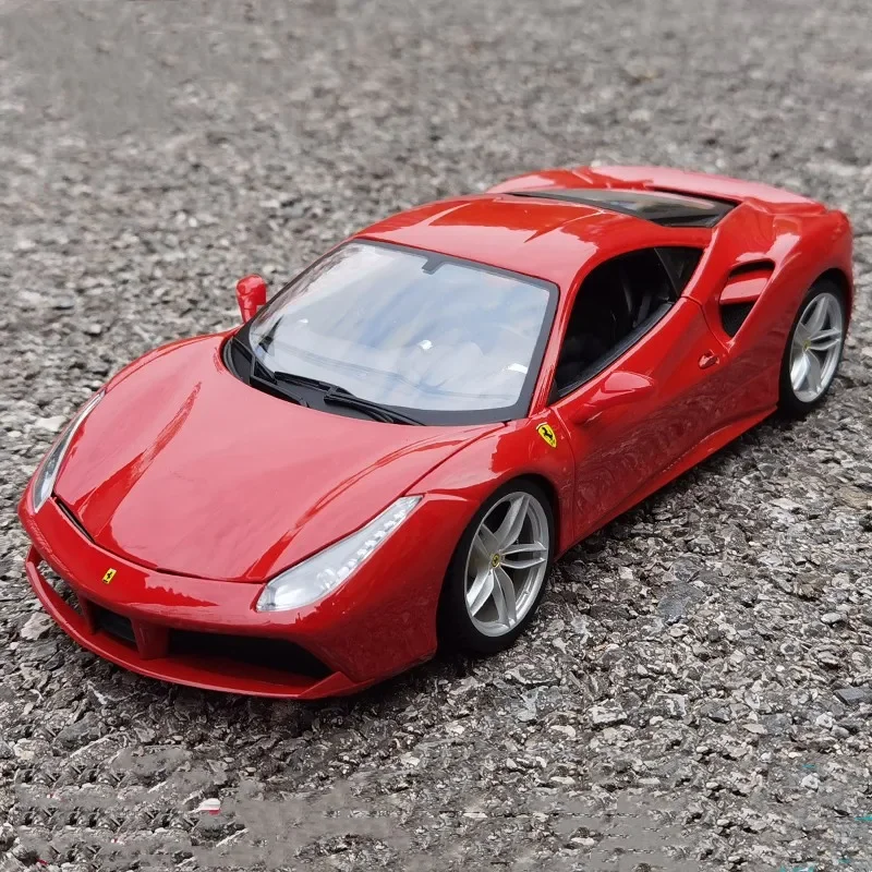 Модель спортивного автомобиля Bburago Ferrari 488 GTB из сплава 1:18 модель литая