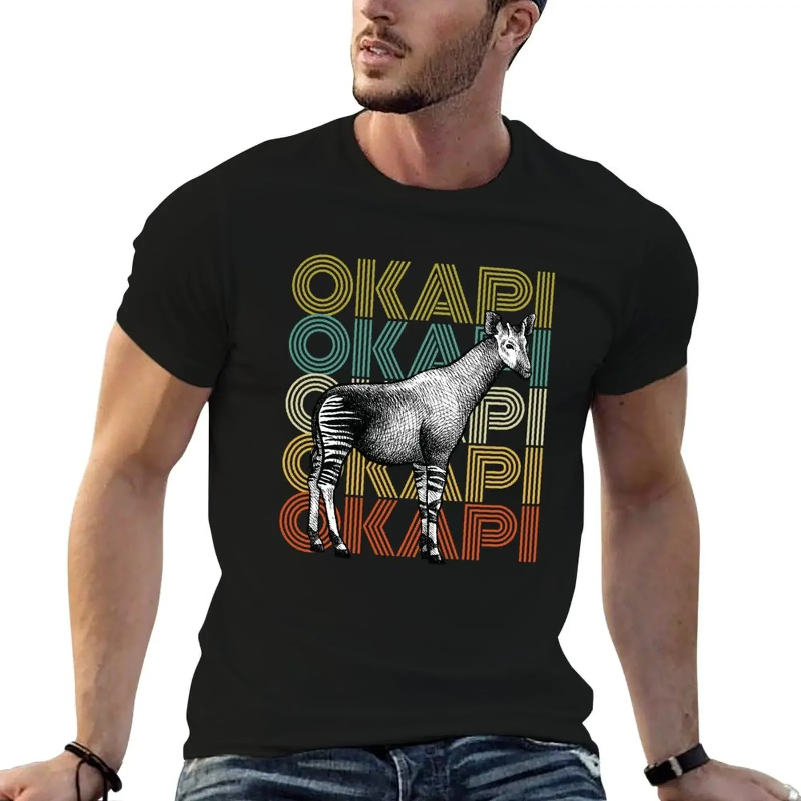 Мужская футболка Okapi - Congolese Giraffe Save the