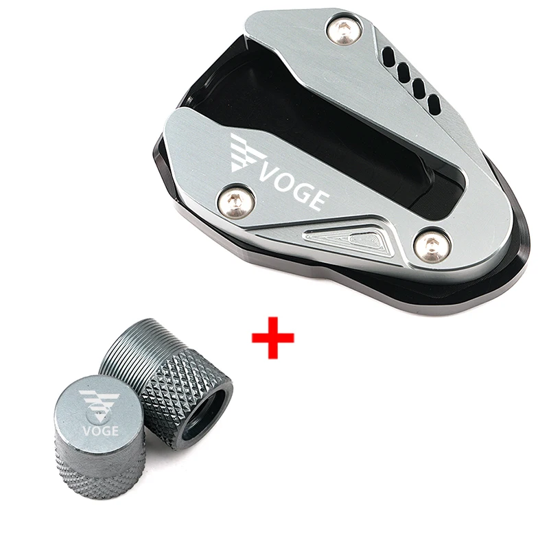 Фото Для LONCIN VOGE 500AC 500 525 AC 525R RR600S 525RR Боковая подставка для мотоцикла, увеличенная пластина, подставка и колпачки для клапанов шин, аксессуары №5