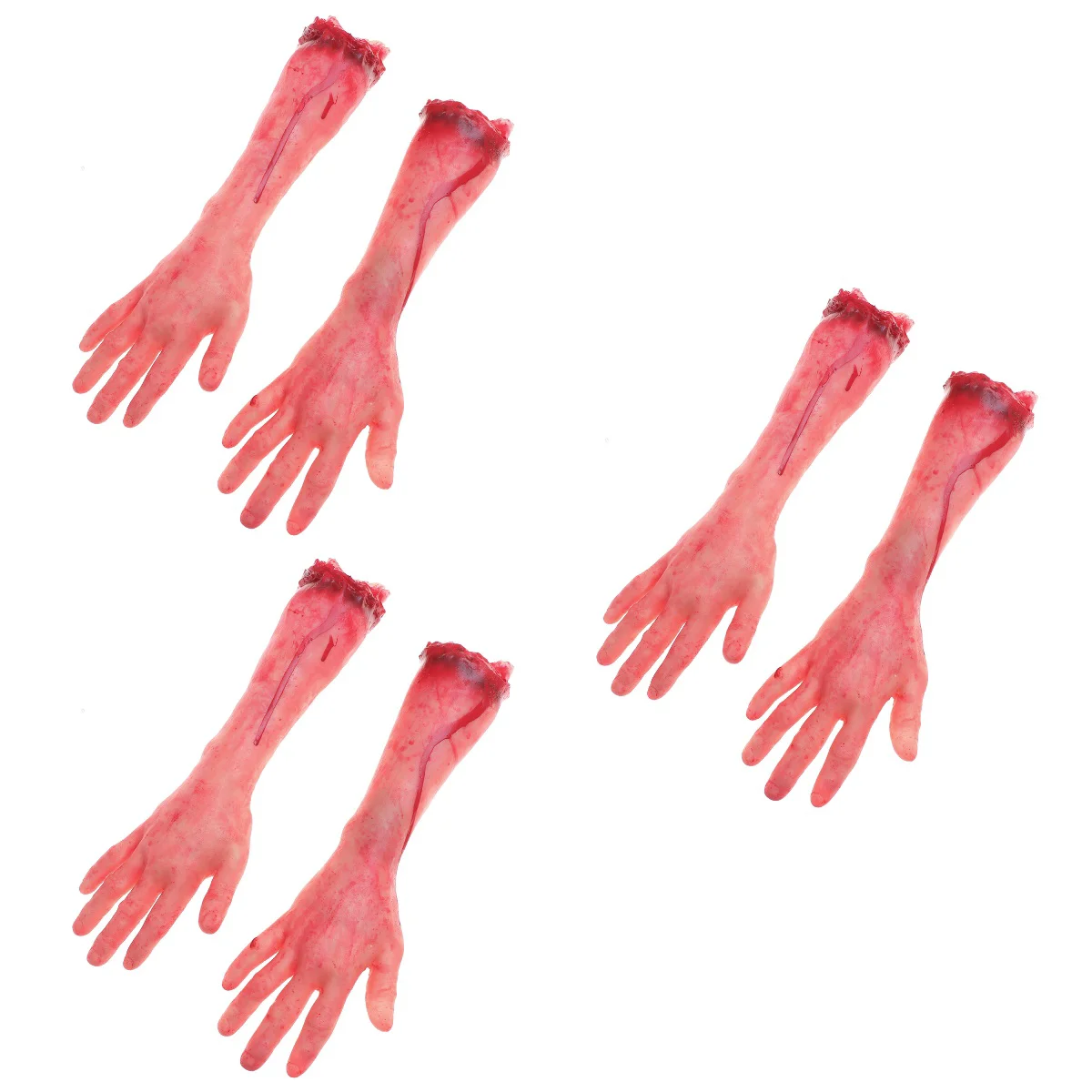 

6 pcs Hand Terror Hanging Spooky Props Broken Hand for Secret Chamber Decoration Ghost House Bar
