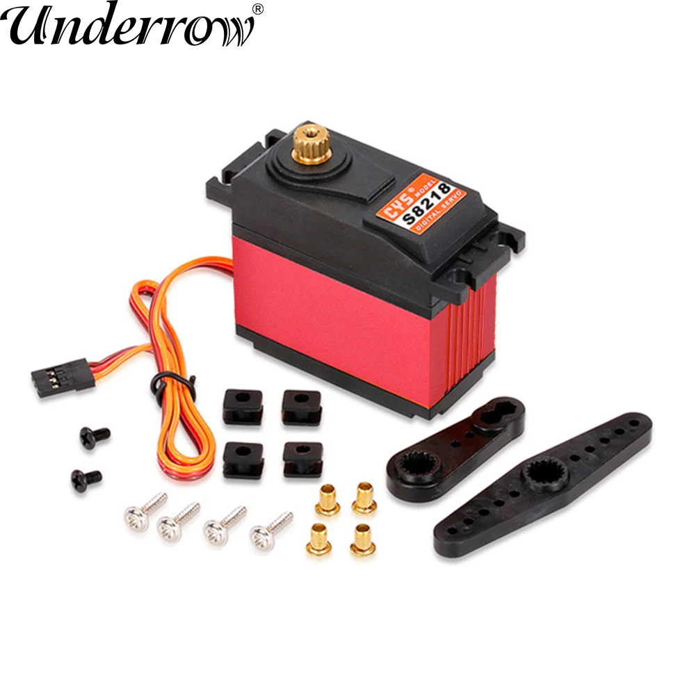 

CYS-S8218 40kg Metal Gear Digital Servo 6V-7.4V 0.18s-0.20s/60 High Torque HV Servo for 1/5 RC Car