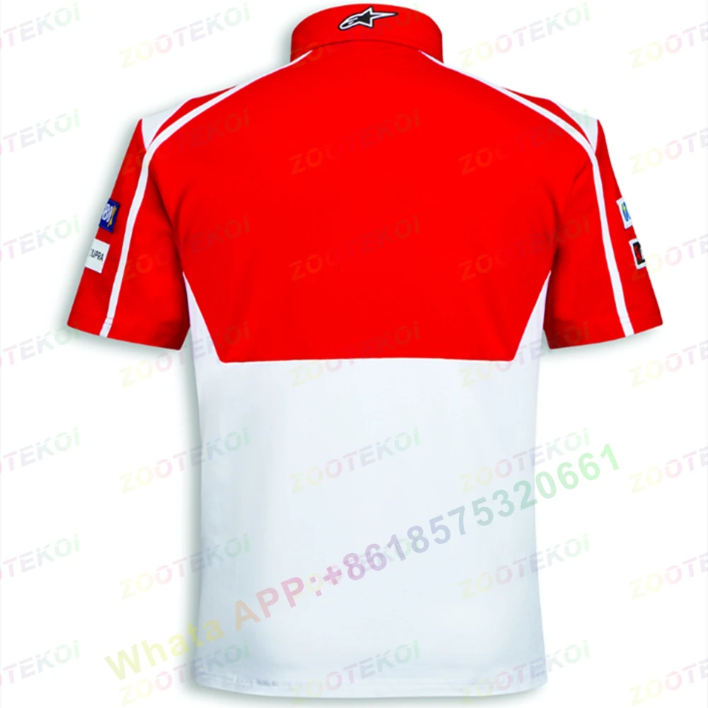Moto For Ducati Pramac Racing Team Polo Shirt Button Lapel Men's Motorcycle Polyester Summer Quick-dry Breathable Do Not
