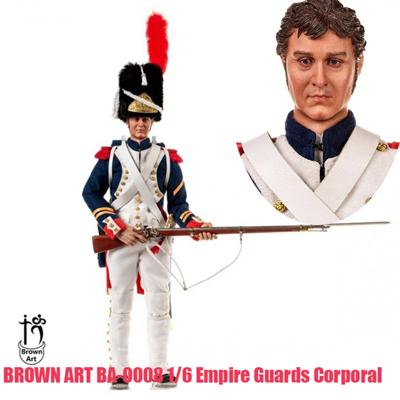 

BROWN ART BA-0008 1/6 Men Soldier France Empire Guards Corporal Classic Uniform Full Set 12'' Action Figure Body Collection