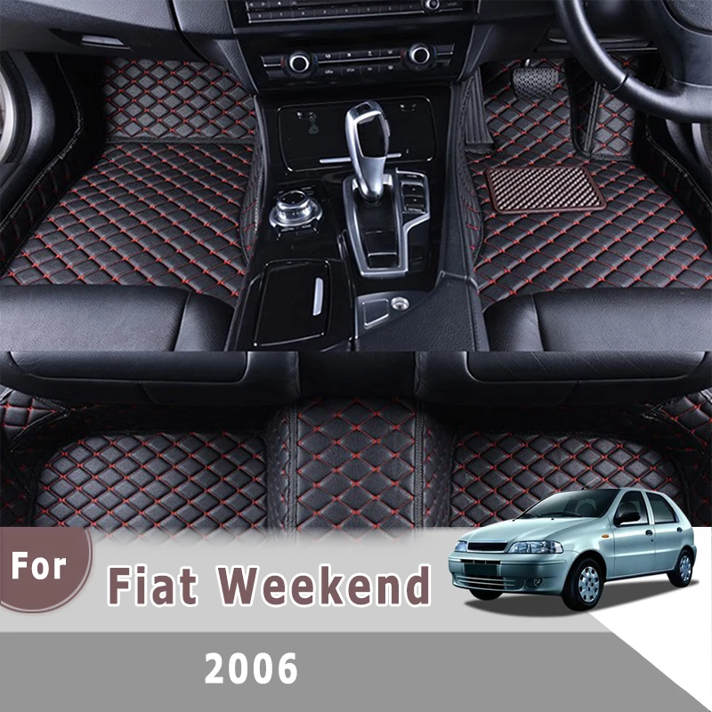 

RHD Carpets For Fiat Weekend 2006 Waterproof Leather Car Floor Mats Custom Foot Pads Auto Interior Accessories Rugs Covers