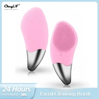 ckeyin electric facial cleansing brush waterproof washing brushes exfoliator nose pore deep clean silicone face massage device
