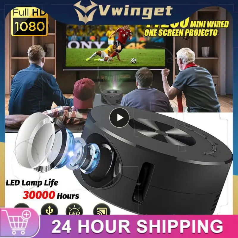 

Видеопроектор Yt200, разрешение 1920*1080, медиаплеер для домашнего кинотеатра, мобильный видеопроектор 30000 часов, домашний кинотеатр 360