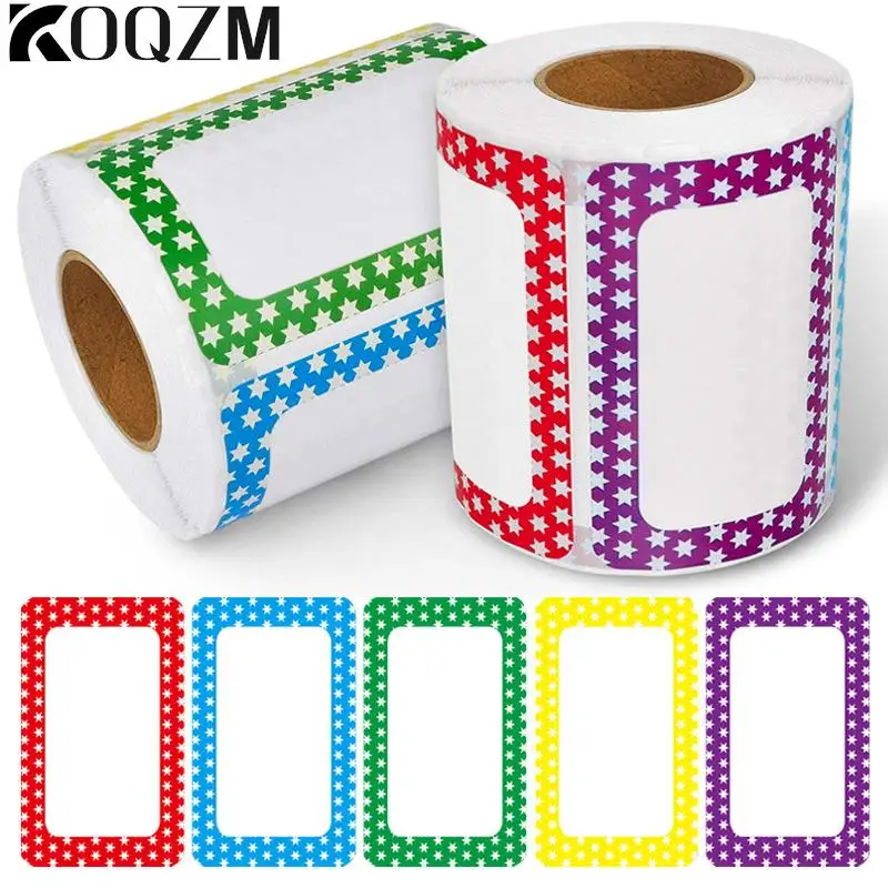 

150-300PCS Cartoon Name Tag Color Label Sticker Self-adhesive Sticker Name Tag Label School Office Home Label Stationery Sticker