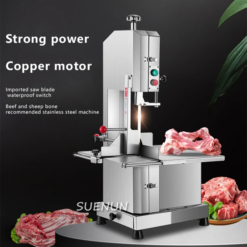 

Commercial Bone Saw Stainless Steel Electric Desktop Cutting Beef And Mutton Chop Bone Home Food Processing Machine 750W-1200W