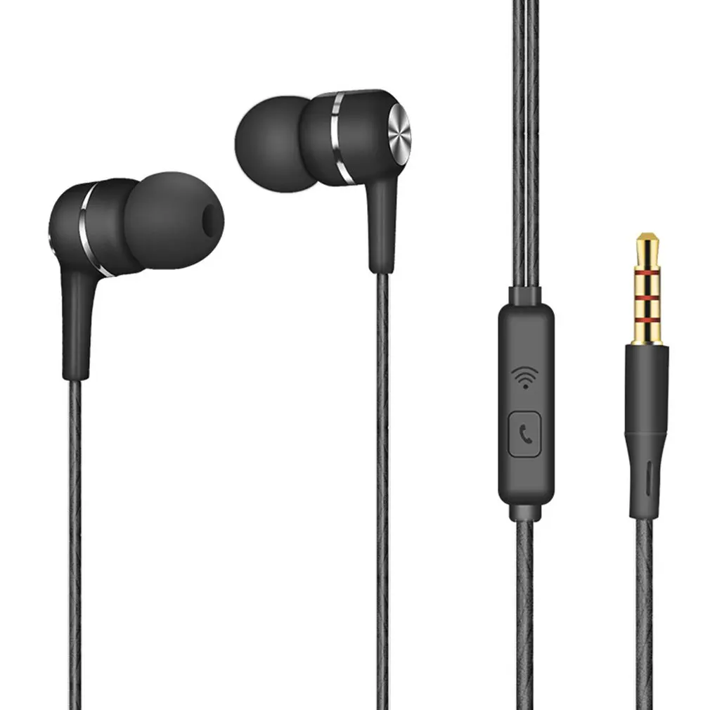 

Simple Universal In-ear Headphones Inline Computer Phone With Wheat Headset Wire Headset Bluetooth Earphone V4.2 Stereo