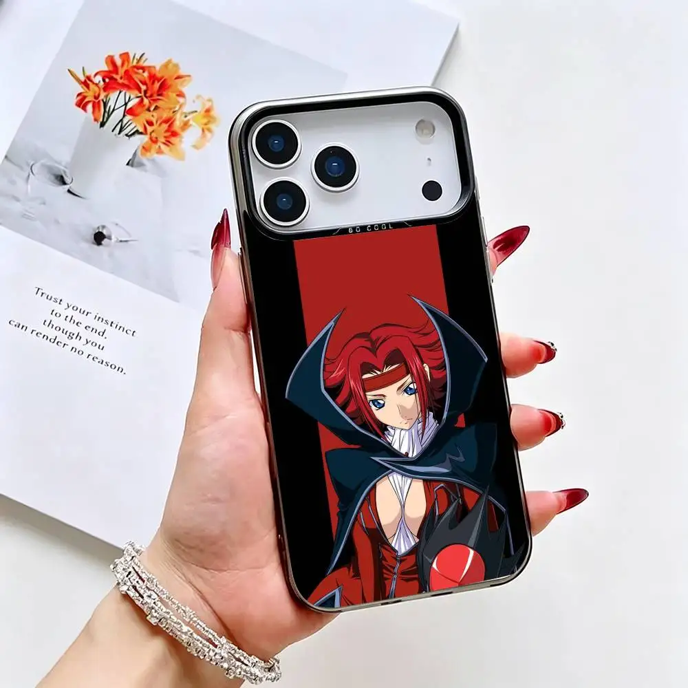 Чехол для телефона C-Code Geass Kallen Stadtfeld для iPhone 17, 16, 15, 14, 13, 12, 11 Plus, Pro Max, XS, серый, с серебряным покрытием внутри (art.: 3920db2eda6d0) - 3920db2eda6d0