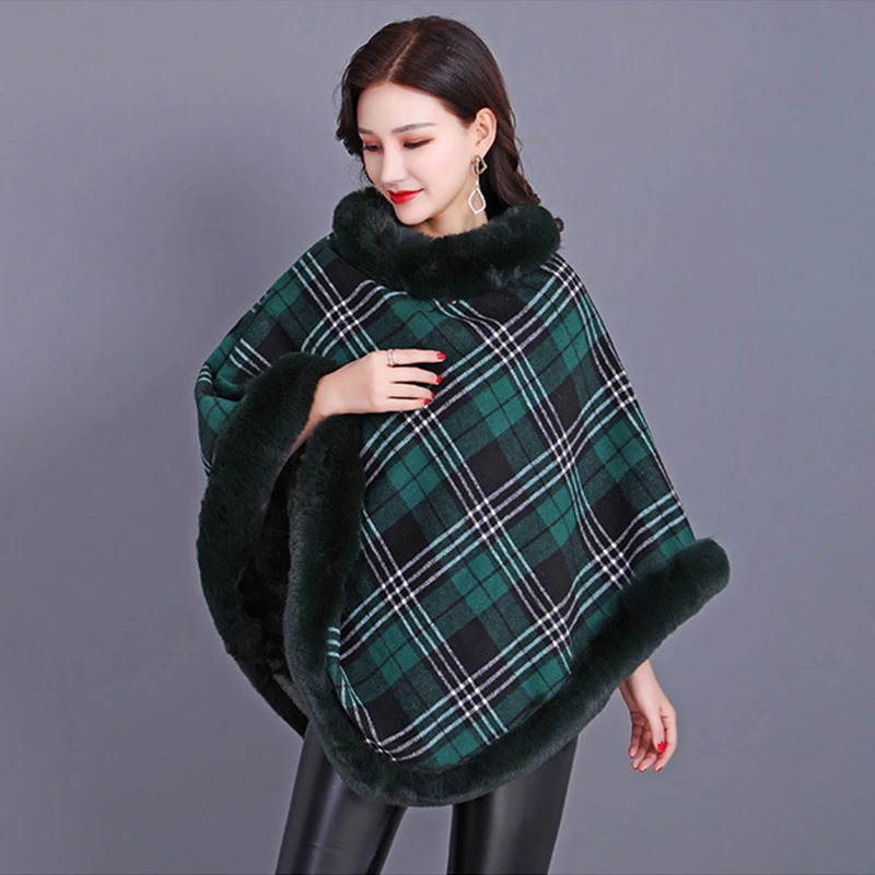 New Winter Long Sleeve Faux Seta Rabbit Fur Coat Women Fashion Warm Fur Coats Outerwear Fake Fur Shawl Scarf Women Clothing