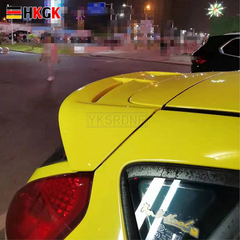 

For ford fiesta mk8 Hatcback 2006-2017 Car Styling ABS Plastic Unpainted Primer Rear Trunk Boot Wing Spoiler Decoration ST Style