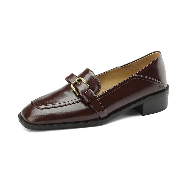 

Женские туфли-лодочки из натуральной кожи, на толстом каблуке 22-2023 см