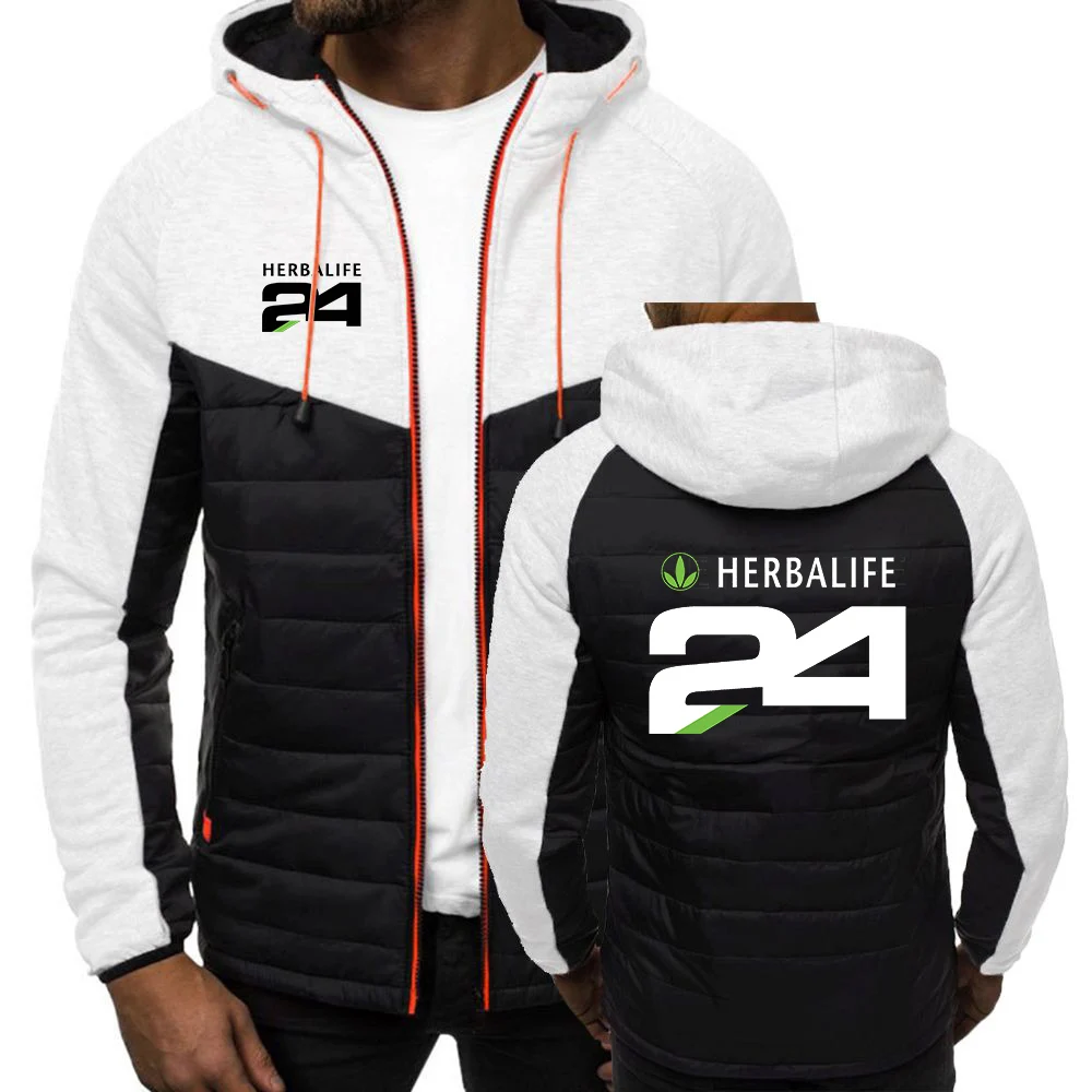 

Men's Spring Autumn Hoodies HERBALIFE 24 Fashion Print Coats Casual 7 Color Man Jackets Zipper High Street Applique Top
