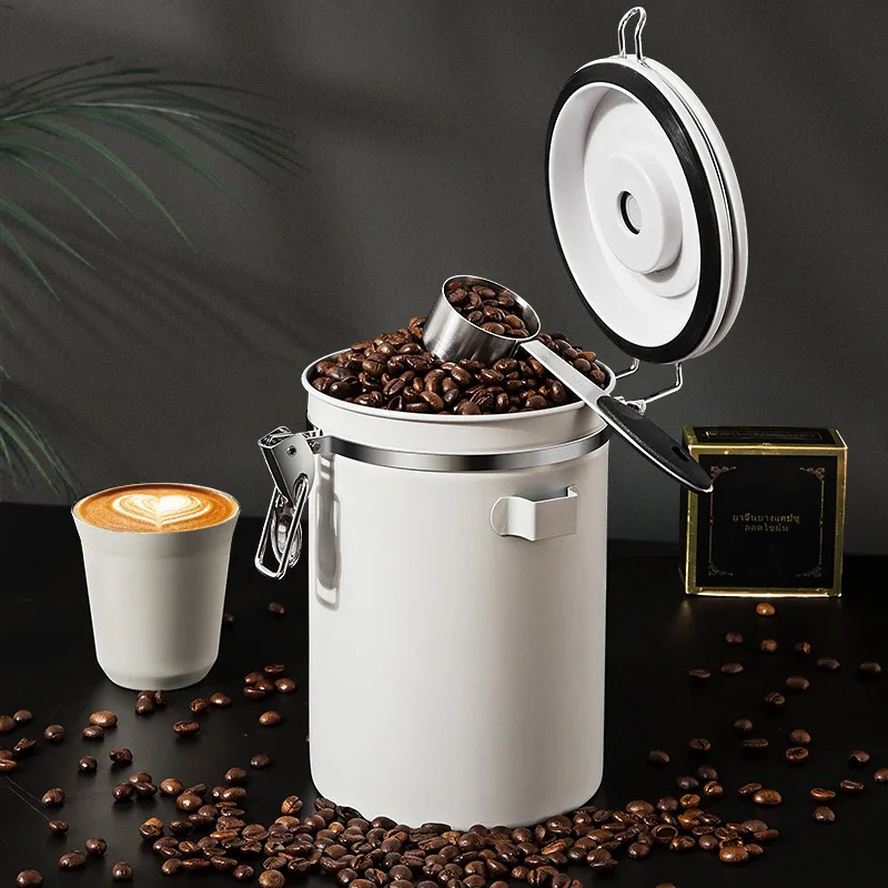 

Coffee Bean Storage Tank Vacuum Unidirectional Exhaust Coffee Powder Sealed Tank Storage Storage Bean Storage Tank