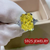 retro 100 925 silver aquamarine topaz stone high quality crystal ring for women charms party wedding fine jewelry gifts