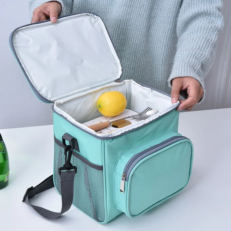 

NEW-10L Tote Bag Portable Lunch Bag Travel Picnic Handbag Thermal Insulated Cooler Bag Picnic Food Storage Bag