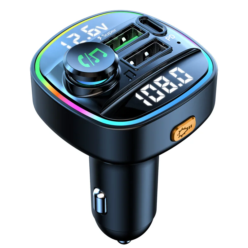 

Автомобильный радиомодулятор MP3-плеер Bluetooth 5,0 FM-передатчик Hands-Free, USB Супер быстрая зарядка Прикуриватель