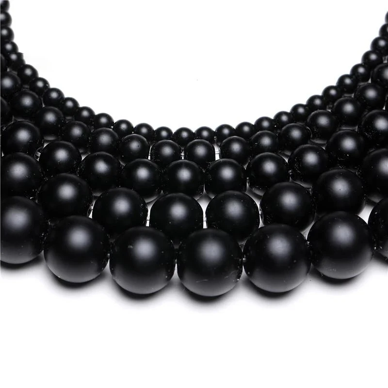 5А матовые натуральные черные Агаты для изготовления ювелирных изделий своими