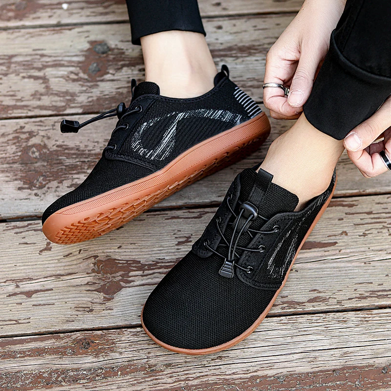 Кроссовки с широким носком для мужчин и женщин легкая Минималистичная обувь без