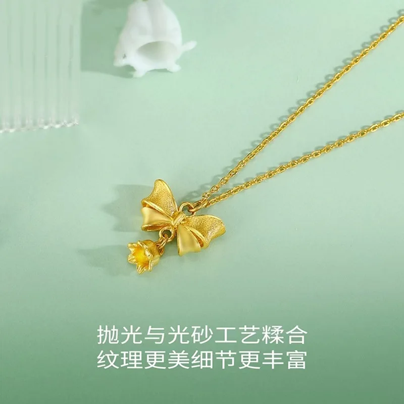 

Small design gold-plated bell orchid bracelet bell orchid necklace lovely bell pendant tassel women's exquisite necklace jewelry