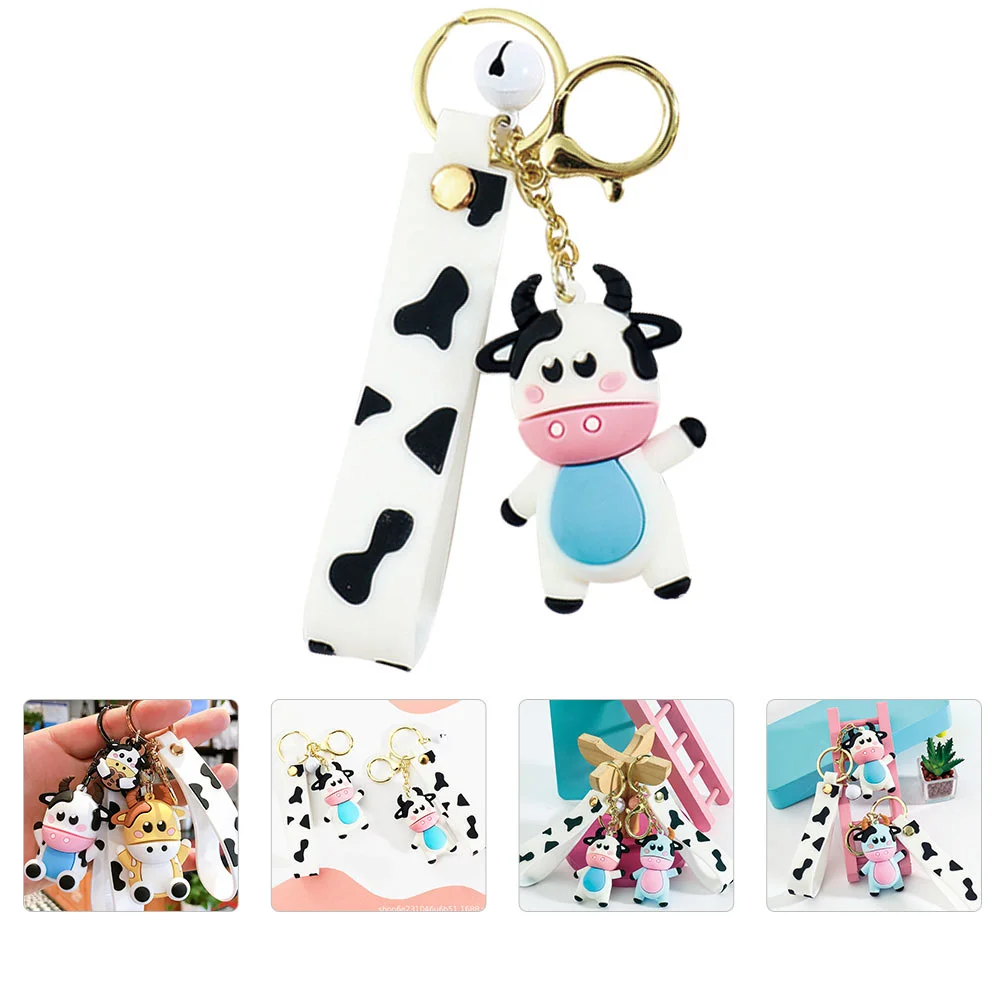 

Keychain Key Animal Year New Chain Zodiac Cartoon Ring Ox Chinese Decor Gift Cow Keyring Lucky Farm Pendants Pendant Lanyard Bag