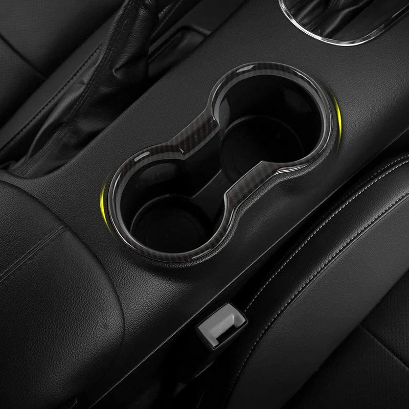 Крышка подстаканника рамка отделка углеродное волокно для Ford Mustang 2015 2016 2017 2018 2019