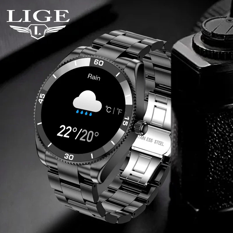 

LIGE Brand Smart Watch for All Models Mobile Phone Connection Heart Rate Blood Pressure Information Reminder Sport Smart Watch