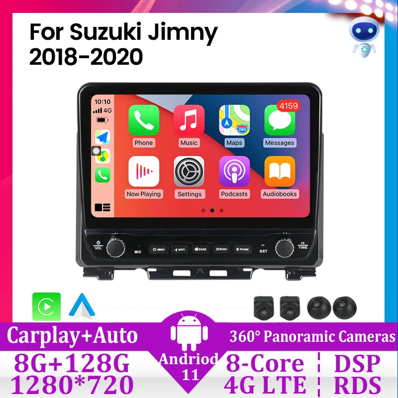 IPS HD экран 8 + 128G для Suzuki Jimny JB64 2018-2020 автомобильное радио мультимедийный видеоплеер