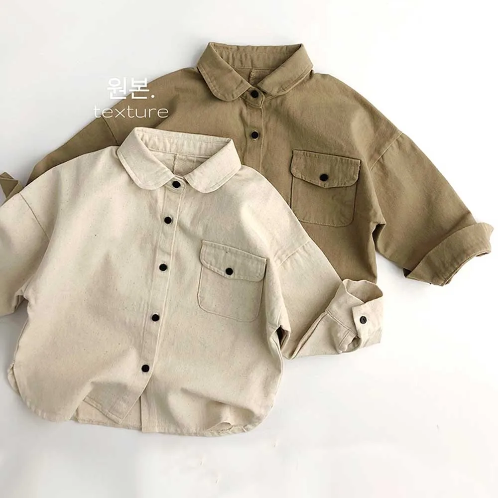 

Детская однотонная теплая куртка, корейский стиль, верхняя одежда для девочек от 6 до 1 года, для детей ясельного возраста, для осени и зимы, 2022