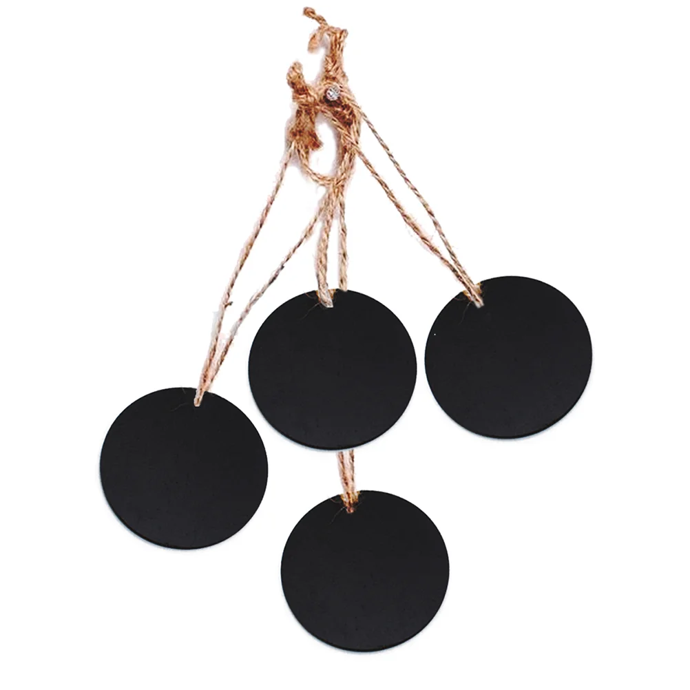 

Blackboard Hanging Chalkboard Mini Tag Wooden Round Gift Wedding Wall Sign Message Erasablelabels Plaque Wood Craft Decorations