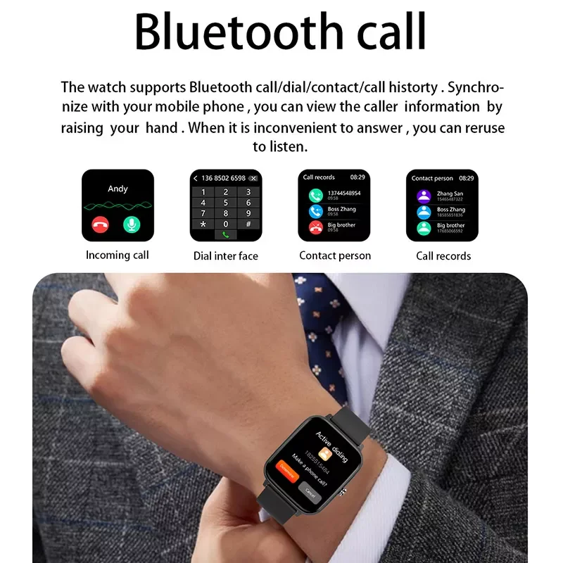 

Watch Men Women Ip67 Bluetooth Call Waterproof Sport Fitness Tracker Watches Blood Pressure Smartwatch For Samsung