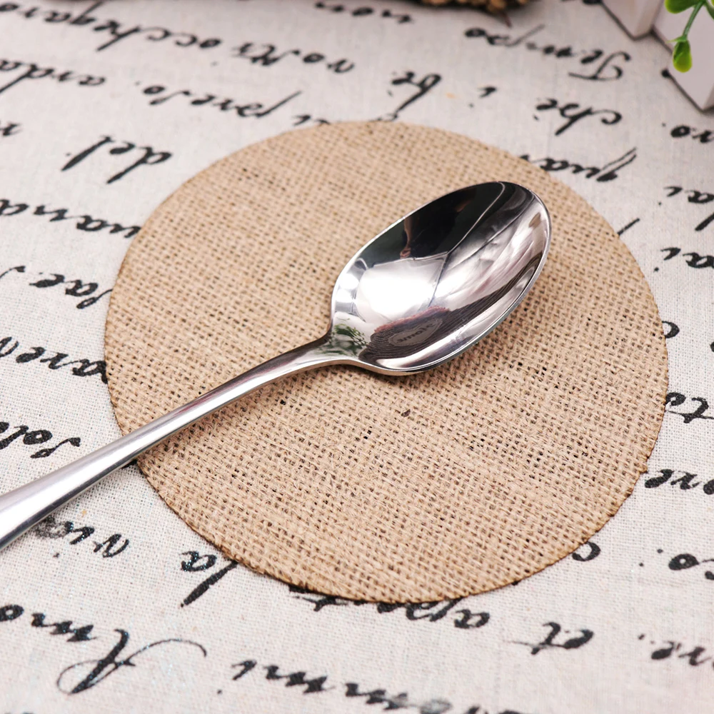

Placemats Jute Burlap PlainTablemats 8PCS/lot Table Mat for Dining Table Center Table Vintage Heat Resistant Kitchen Accessories