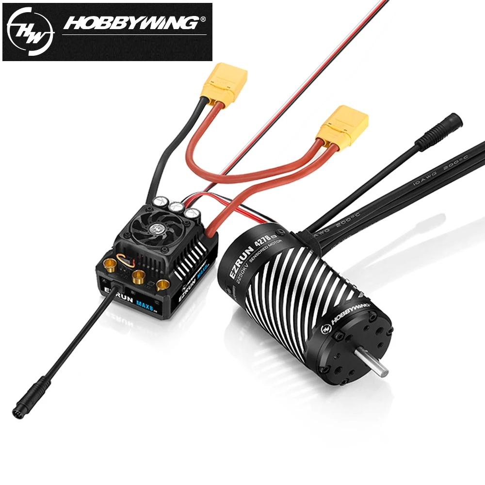 

Hobbywing EZRUN MAX8 G2 160A 3-6S Brushless Sensored ESC &amp 4278SD 3-6S 2250KV/4268SD 3-4S 2500KV Motor For 1/8 1/10 Truck Car