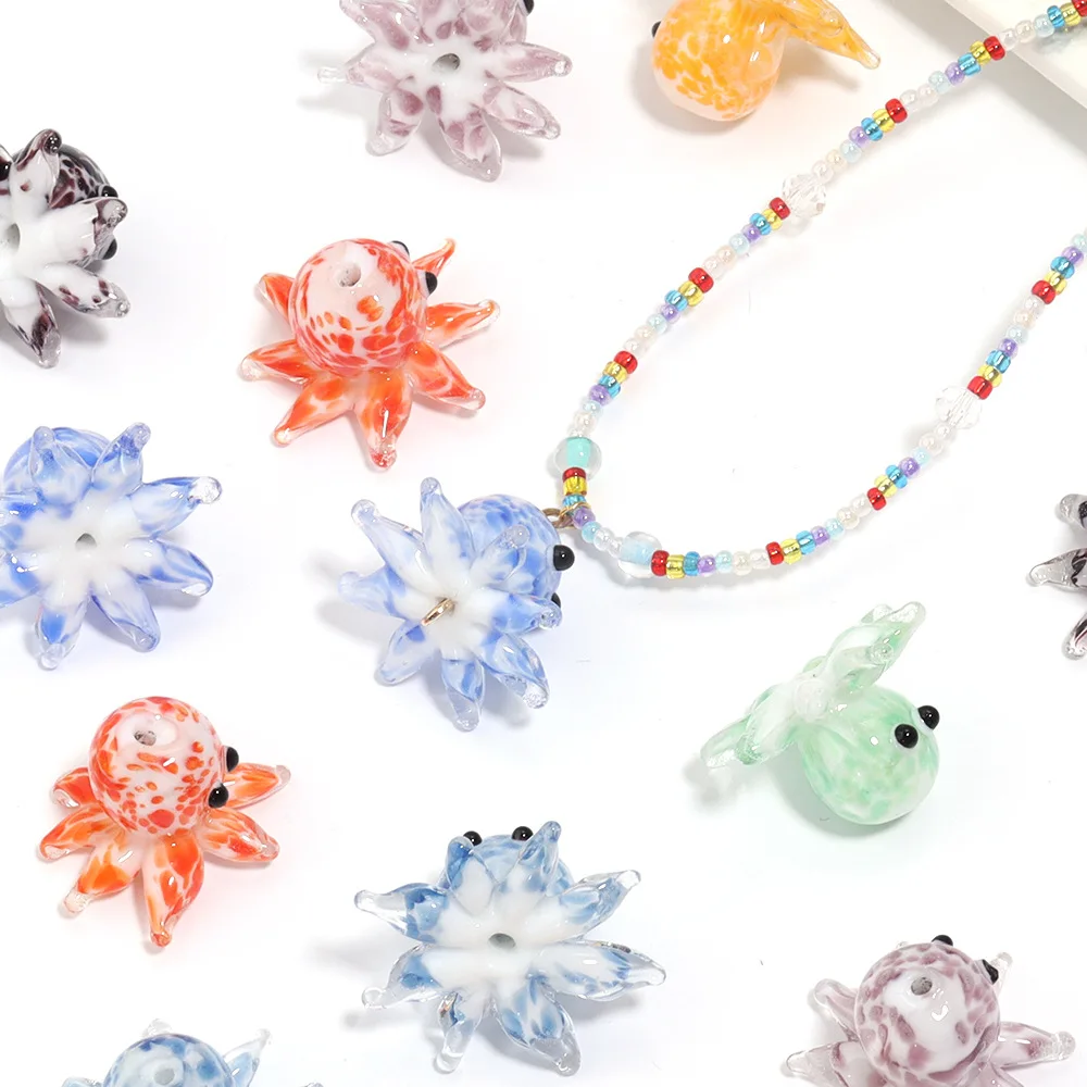 Бусины-осьминоги для изготовления украшений 2 шт