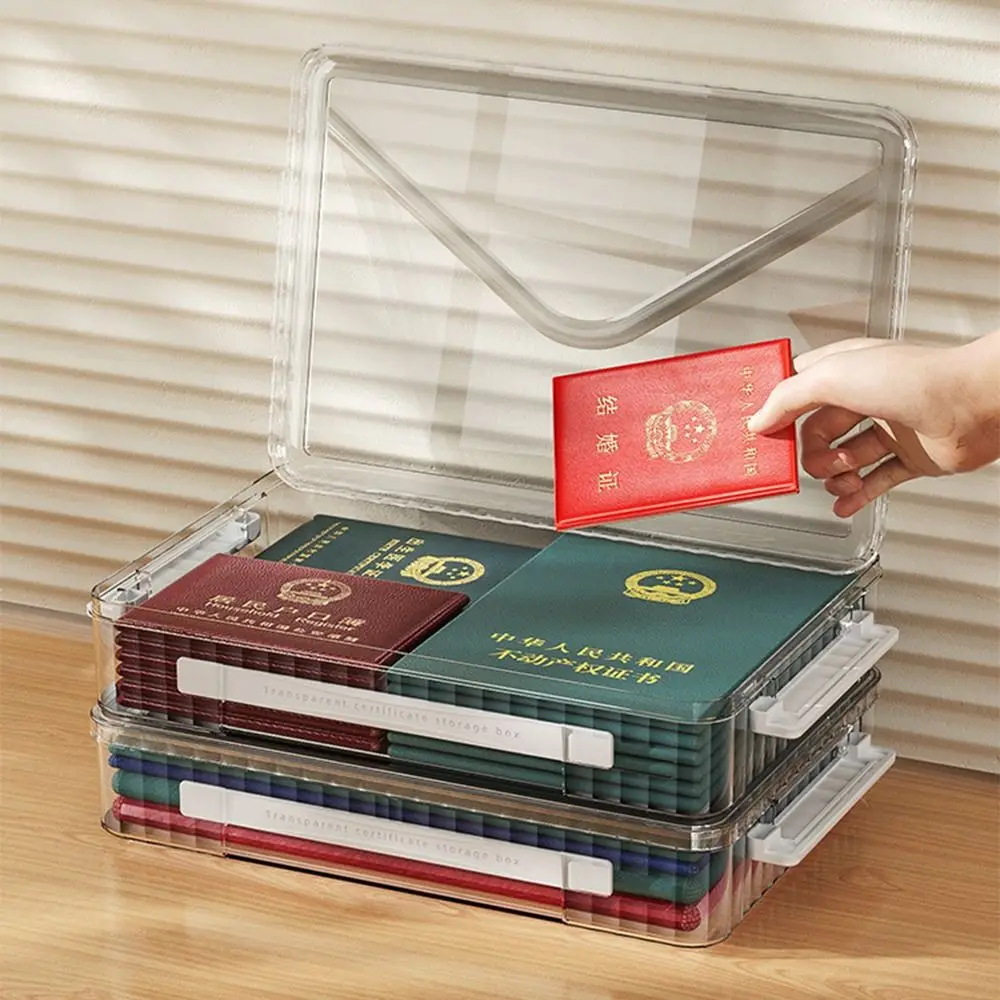 

Desk Organizer Certificates Storage Case Classification Folder Paper Holder File Organizer Box PET Waterproof