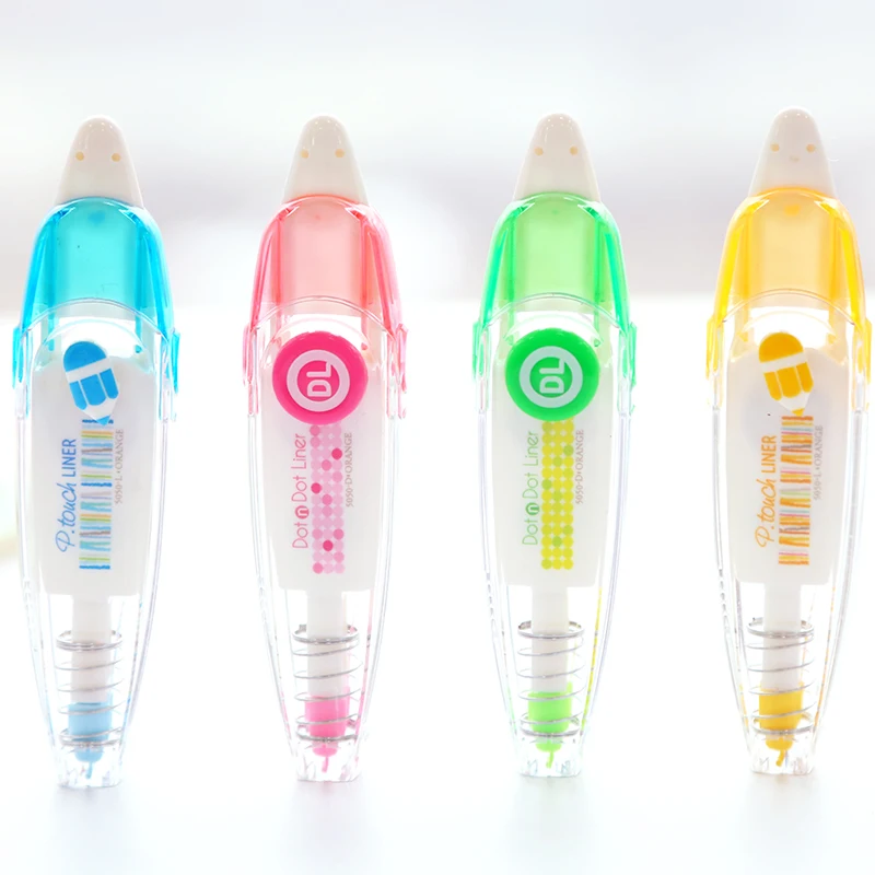 

Школьные декоративные наклейки Line, коррекция офисного дневника, 1 шт., маркировочная точечная лента, точечная подводка для хайлайтера