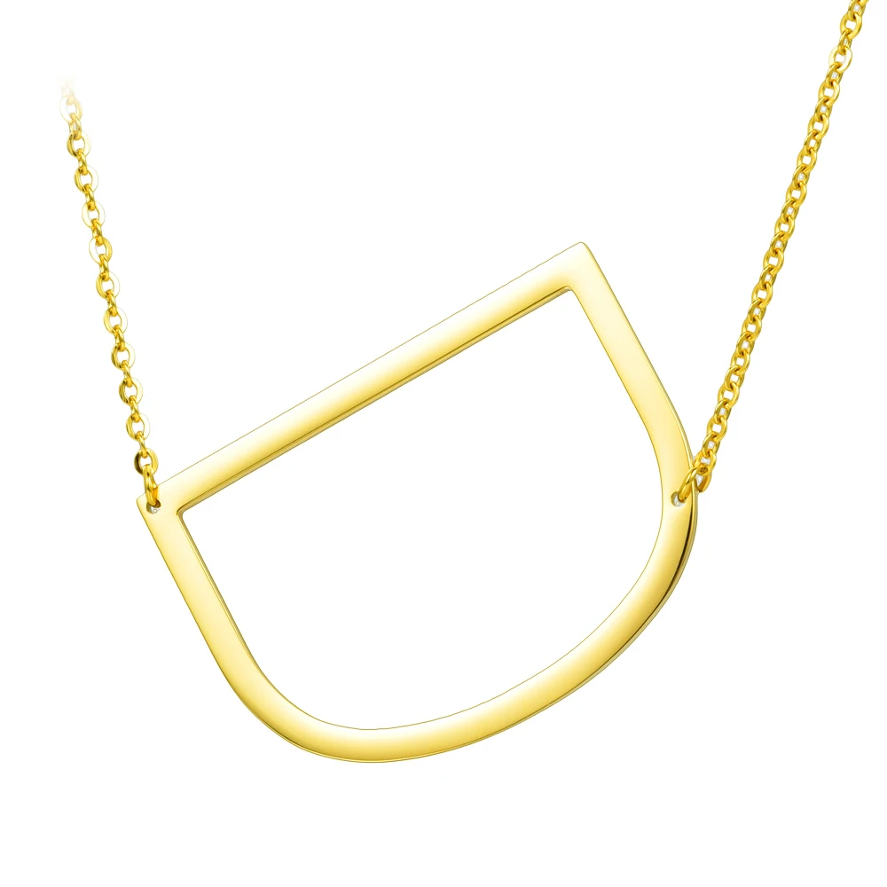 

Initial Choker for Women Stainless Steel Letter Pendant Necklace Fashion Big Jewelry Boho Accessories