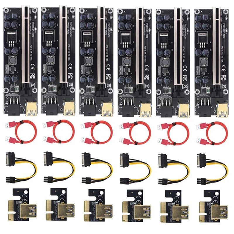

Карта расширения VER 009S Plus USB 3,0 PCI-E, Райзер-адаптер Ver 009S Express 1X 4x 8x 16x, Pcie, кабель питания