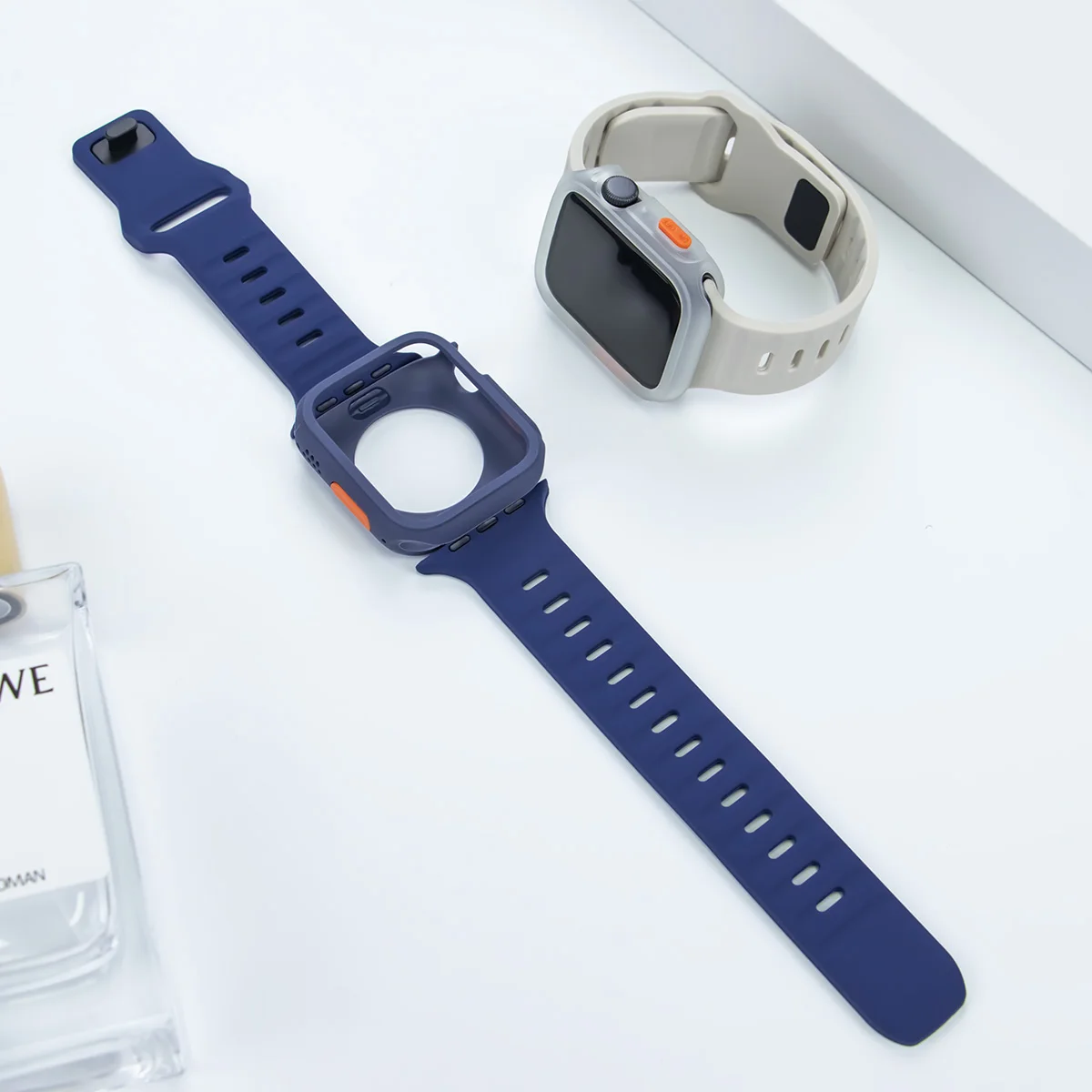 Ремешок силиконовый для Apple Watch Series 9 45 мм Band 8 7 41 SE 6 5 4 44 40