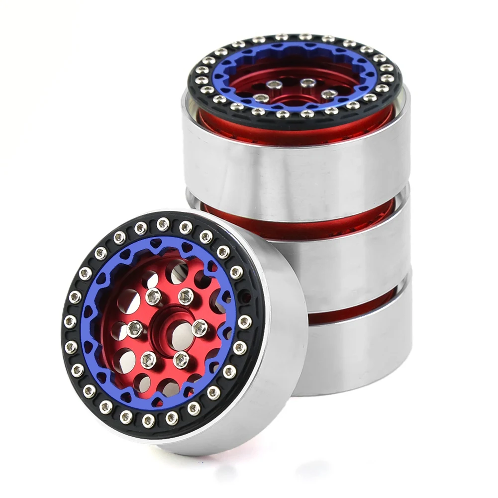 

4 шт. 1,9 металлический замок для обода колеса, ступица колеса для 1/10 радиоуправляемого гусеничного автомобиля Axial SCX10 TRX4 D90 Redcat Gen8,1