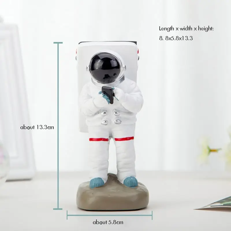 resin astronauts ornaments universal cell phone stand holder bracket gift toys home office desk decoration birthday космо